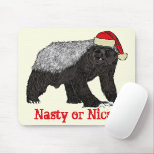Tapis De Souris Honey Badger Funny Festive Nasty Nice Humour Citat