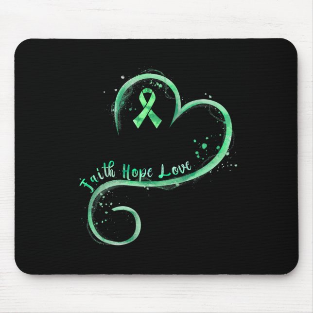 Tapis De Souris Hope Love Green Ribbon Sensibilisation à la santé  (Devant)