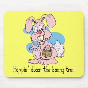 Tapis De Souris Hoppin en bas de la traînée de lapin