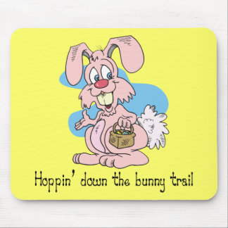 Tapis De Souris Hoppin en bas de la traînée de lapin