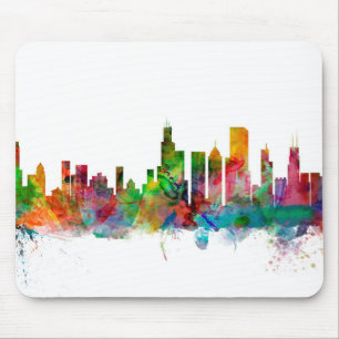 Tapis De Souris Horizon de Chicago l'Illinois