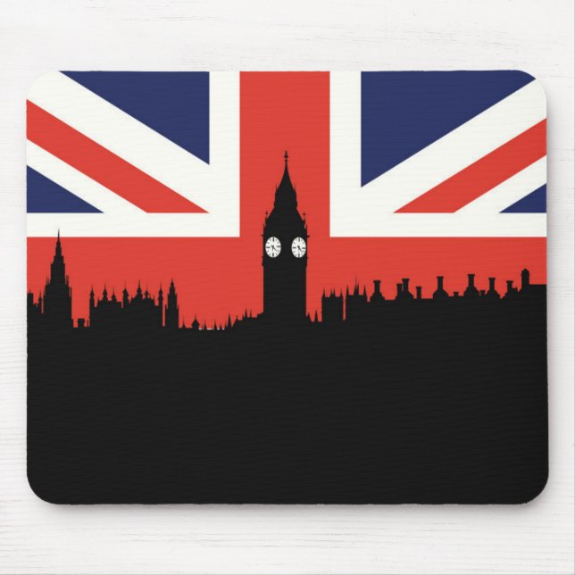 Tapis De Souris Horizon | de Londres le drapeau britannique (Devant)