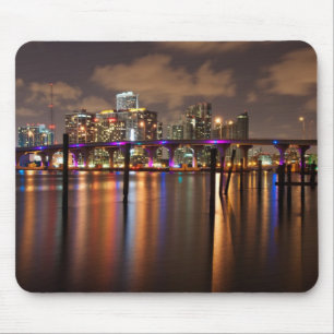 Tapis De Souris Horizon de Miami la nuit - Mousepad