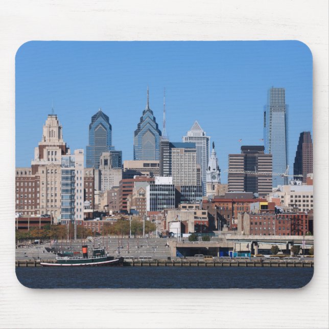 Tapis De Souris Horizon de Philadelphie, vue moyenne (Devant)