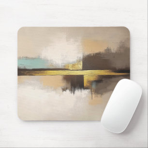 Tapis De Souris Horizon Doré – Paysage Abstrait Minimaliste