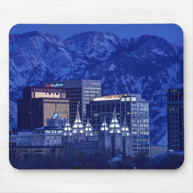 Tapis De Souris Horizon du centre d'hiver de Salt Lake City (Devant)