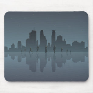 Tapis De Souris Horizon et silhouettes de nuit