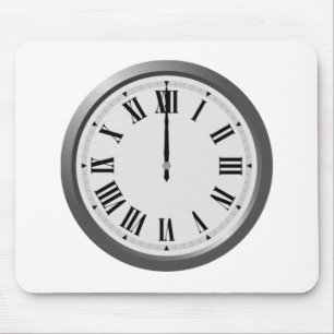 Tapis De Souris Horloge montrant le temps