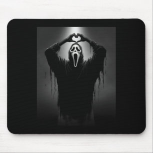 Tapis De Souris Horreur Visage Horreur Coeur fantôme Mains Déplais