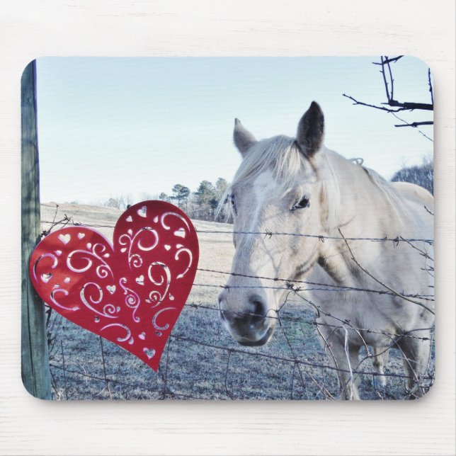 Tapis De Souris HORSE coeur Valentine (Devant)