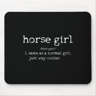 Tapis De Souris Horse Girl Définition Drôle Équitation Rider