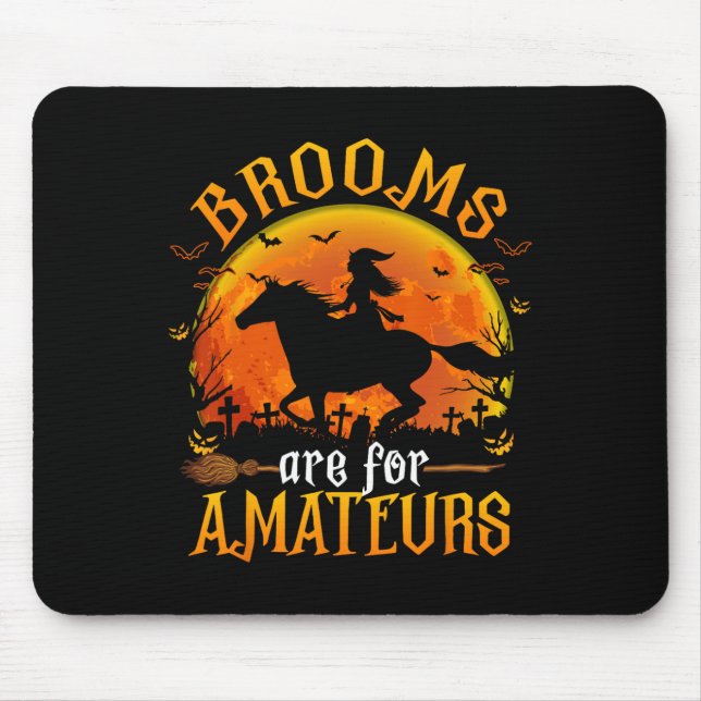 Tapis De Souris Horses Sorcière Halloween Drôle Chambres Sont Pour (Devant)