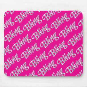 Tapis De Souris Hot Pink Faux diamond bling design mouse mat