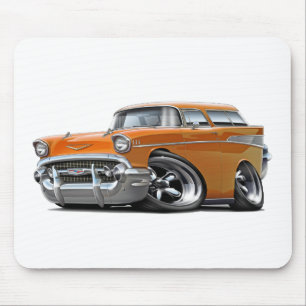 Tapis De Souris Hot rod 1957 d'orange de nomade de Chevy
