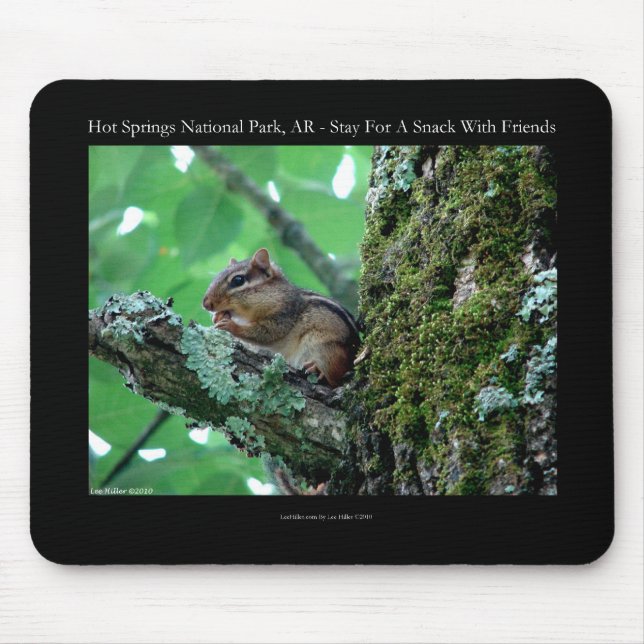 Tapis De Souris Hot Springs National Park, AR Chipmunk Snack Gifts (Devant)
