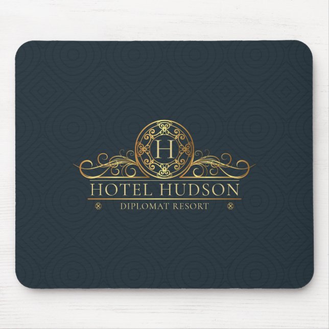 Tapis De Souris Hôtel Resort Branding Luxury Monogrammed (Devant)