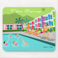 Hôtel Retro Palm Springs Mousepad