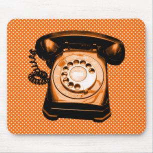 Tapis De Souris Hotline - Motif Net Orange