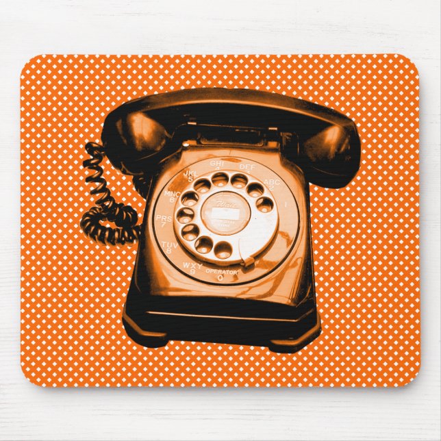 Tapis De Souris Hotline - Motif Net Orange (Devant)