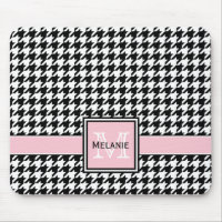 Houndstooth graphique tendance avec Monogramme per