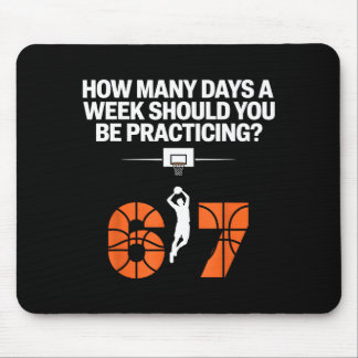 Tapis De Souris How Many Days Funny 67 Meme Basketball Practicing 