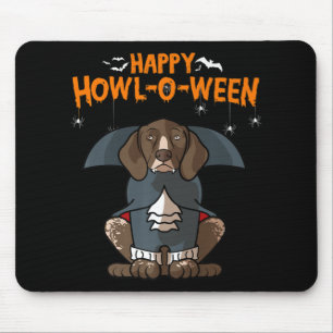 Tapis De Souris Howloween Allemand Pointer Dog Halloween