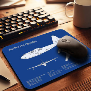 Tapis De Souris Hughes H-4 Hercules Oie d'épinette - Plans d'avion