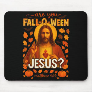 Tapis De Souris Hugvyn Halloween êtes-vous Fall-o-ween Jésus-Chris