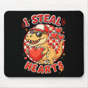 Tapis De Souris Hugvyn I Steal Hearts Saint Valentin Garçons Dinos