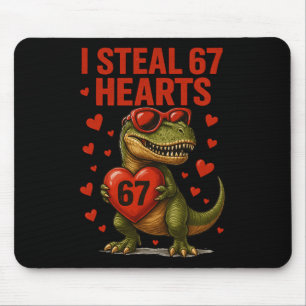 Tapis De Souris Hugvyn je vole 67 cœurs Saint-Valentin dinosaure S