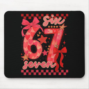 Tapis De Souris Hugvyn Six Seven Saint-Valentin 6 7 Mème Carreaux