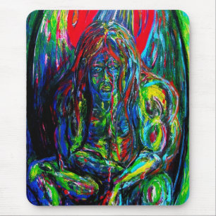 Tapis De Souris Huile Abstraite colorée sur toile