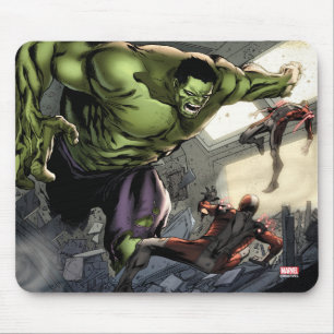 Tapis De Souris Hulk Écrasant Ses Ennemis