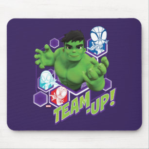 Tapis De Souris Hulk & Spidey Équipe "Équipe-Ensemble !"