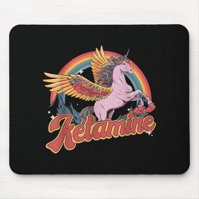 Tapis De Souris Humoristique Ketamine Horse Urgence Funky Mental H (Devant)