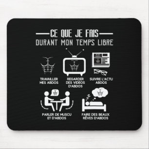 Tapis De Souris Humour Abs Bodybuilding Temps libre Travail 6 pack