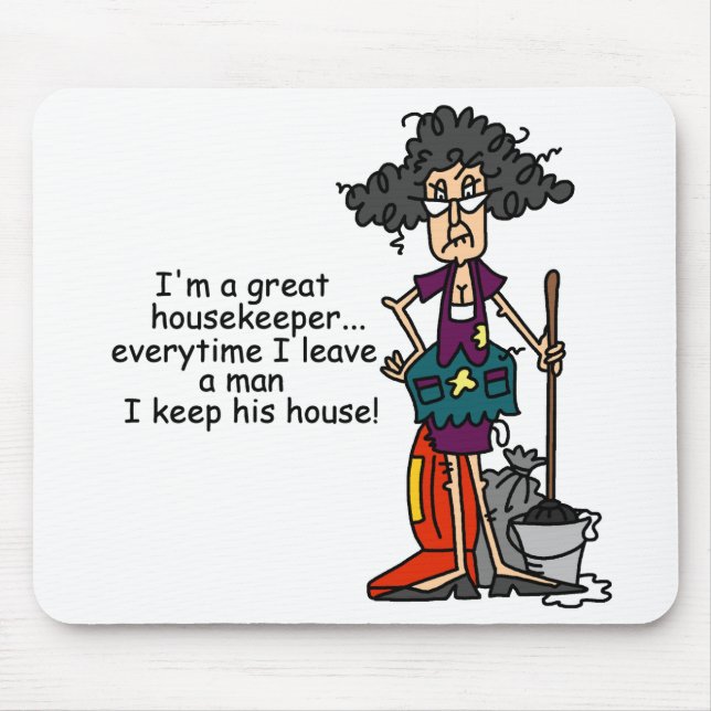 Tapis De Souris Humour de femme de charge (Devant)