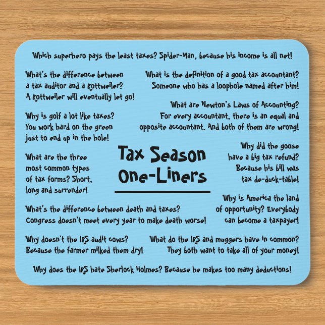 Tapis De Souris Humour de la saison fiscale plaisanteries drôle Co (Créateur téléchargé)