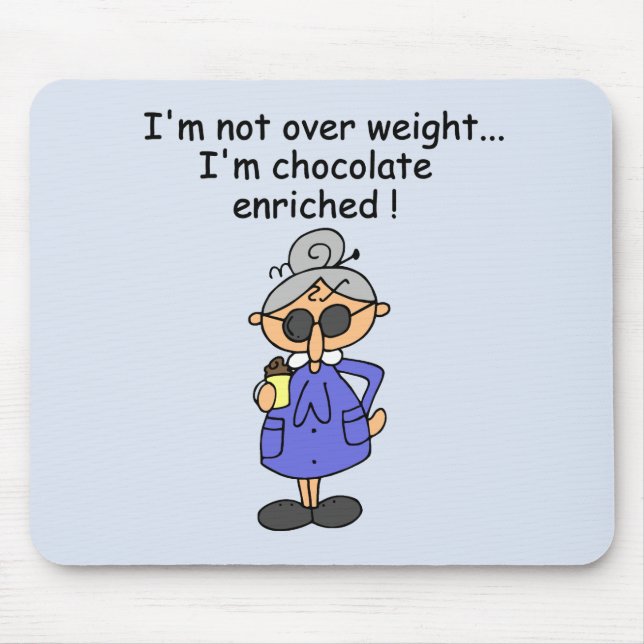 Tapis De Souris Humour enrichi par chocolat (Devant)