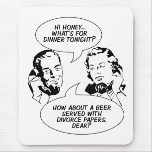 Tapis De Souris Humour féministe rétro mousepad