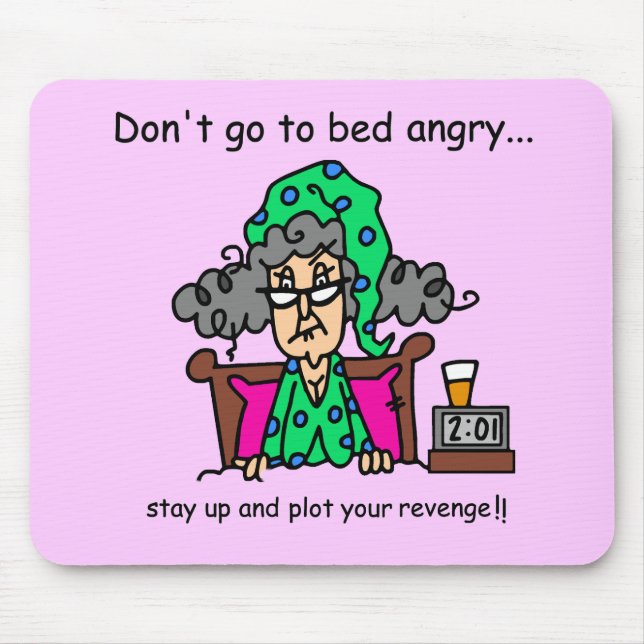 Tapis De Souris Humour heure du coucher (Devant)