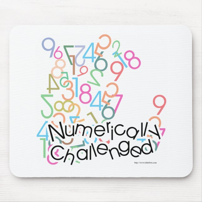 Tapis De Souris Humour mathématique contesté numériquement amusant (Devant)