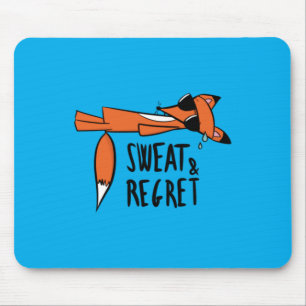 Tapis De Souris Humour Renard Épuisé Drôle Regret Transpiration