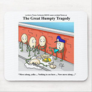 Tapis De Souris Humpty Dumpty Police Investigation Drôle Cadeaux