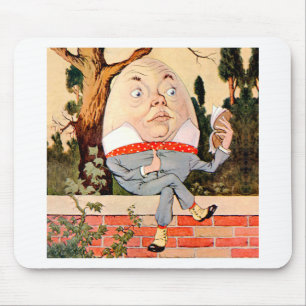 Tapis De Souris Humpty Dumpty SAT sur un mur au pays des