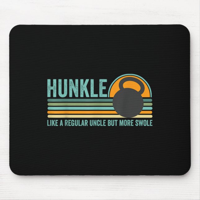 Tapis De Souris Hunkle Funny Uncle Cadeau Hunky Uncle Swole Mème B (Devant)