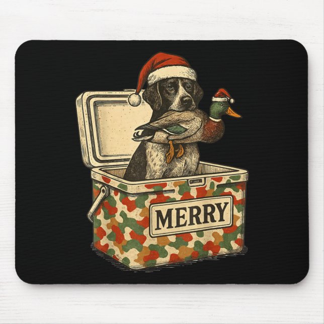 Tapis De Souris Hunter Dad Christmas Mallard Xmas Duck Lover Women (Devant)