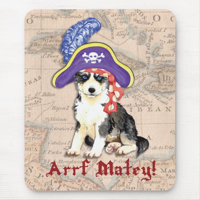 Tapis De Souris Husky Pirate (Devant)