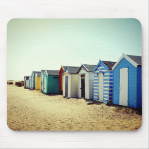 Tapis De Souris Huttes colorées de plage au soleil