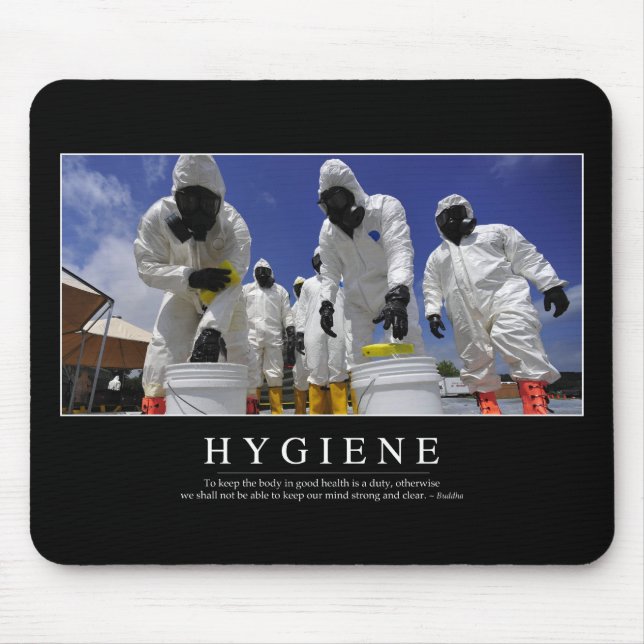 Tapis De Souris Hygiène : Citation Inspirationnelle (Devant)
